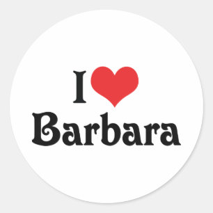 I Love Barbara Classic Round Sticker