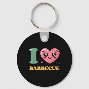 I Love Barbecue Key Ring