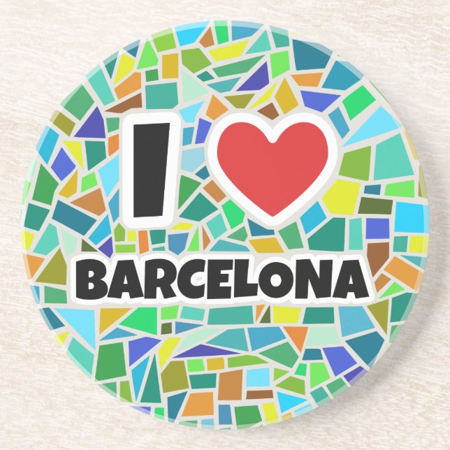 I love Barcelona Coaster (Front)