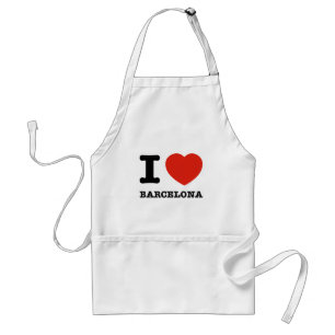 I Love Barcelona Standard Apron
