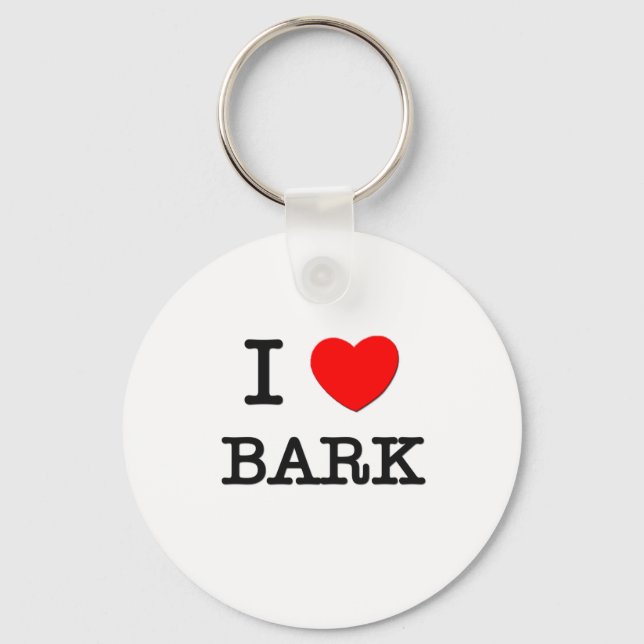 I Love Bark Key Ring (Front)