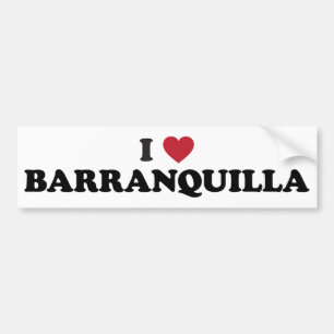I Love Barranquilla Colombia Bumper Sticker