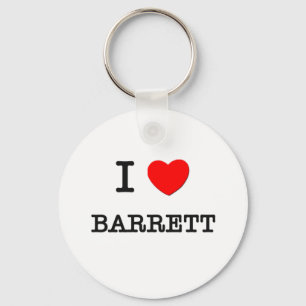 I Love Barrett Key Ring