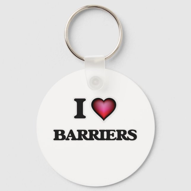 I Love Barriers Key Ring (Front)