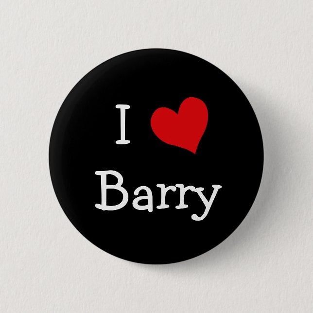 I Love Barry 6 Cm Round Badge (Front)