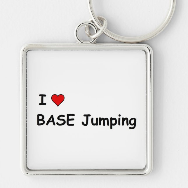 I Love BASE Jumping Key Ring (Front)