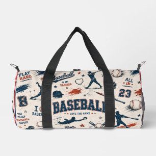 I Love Baseball Gym & Duffel Bag   Vintage Basebal