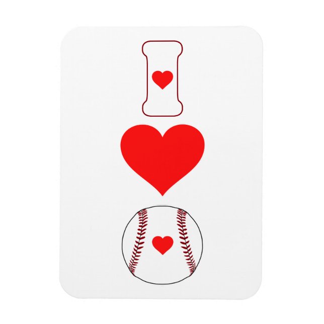 I love baseball magnet (Vertical)
