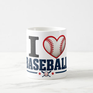 I Love Baseball Mug Baseball Dad Coffee Mug Fa