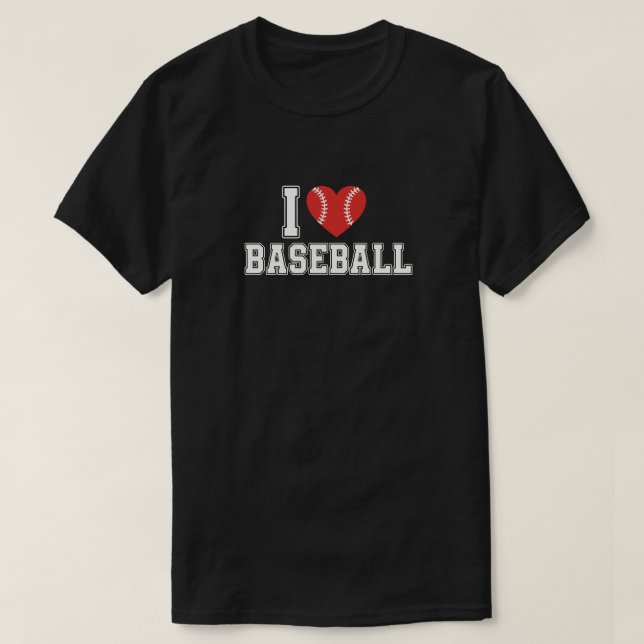 I Love Baseball T-Shirt (Design Front)