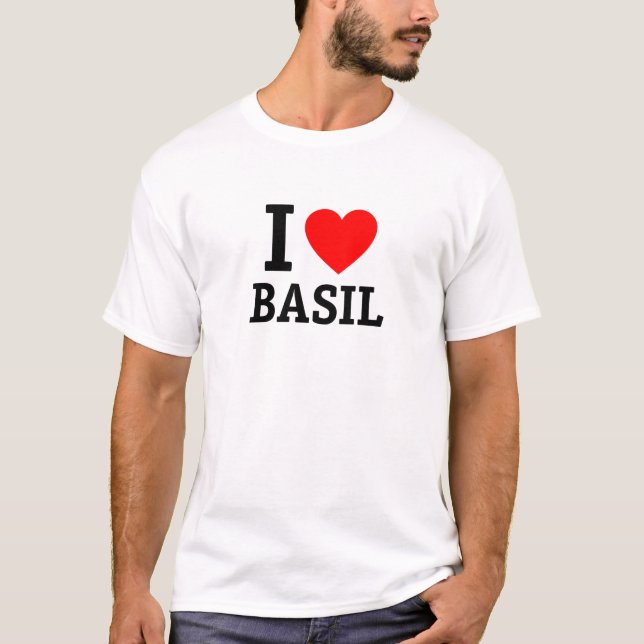 I Love Basil T-Shirt (Front)