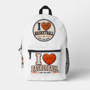 I Love Basketball Backpack Basketball Player Spo