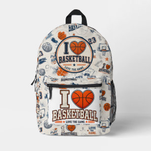 I Love Basketball Backpack Basketball Player Spo