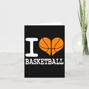 I Love Basketball Ball Sports Athletics Lover Gift Card