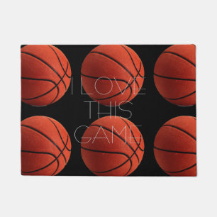 I Love Basketball Close-Up Doormat