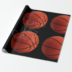 I Love Basketball Close-Up Wrapping Paper