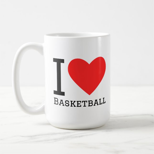 I love basketball coffee mug (Left)