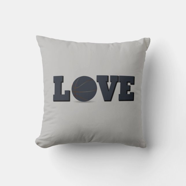 I Love Basketball Cushion (Front)