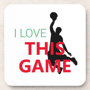 I Love Basketball Game Coaster