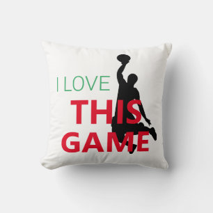 I Love Basketball Game Cushion