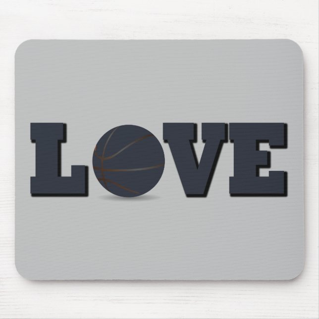 I Love basketball game Mouse Pad (Front)