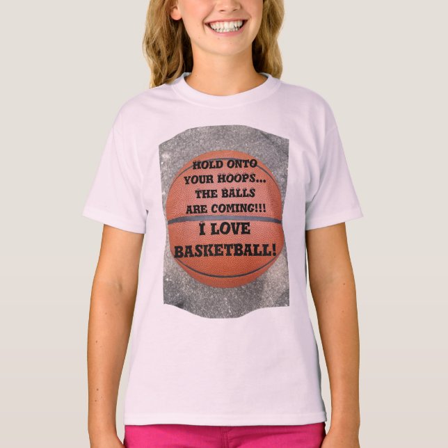 I Love Basketball Humour T-Shirt (Front)
