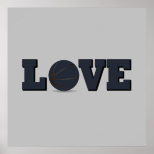 i love basketball lovers poster