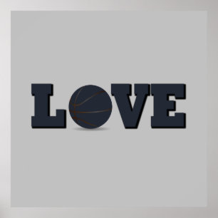 i love basketball lovers poster