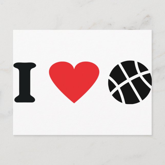 I love basketball postcard (Front)