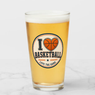 I Love Basketball Tumbler Glass Basketball Lover