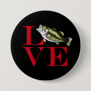 I Love Bass 7.5 Cm Round Badge