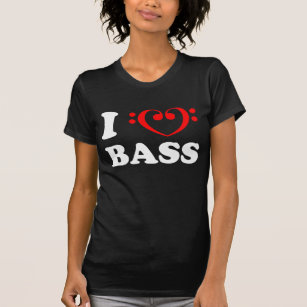 I Love Bass (Bass Clef) T-Shirt