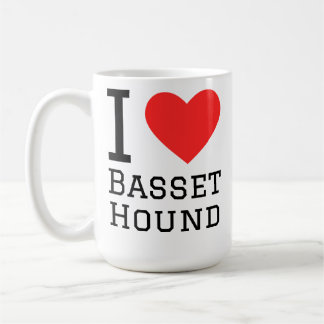 I love basset hound coffee mug
