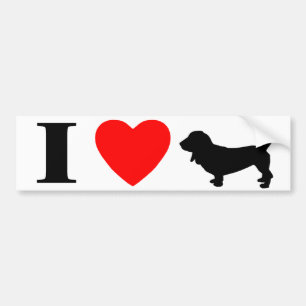 I Love Basset Hounds Bumper Sticker