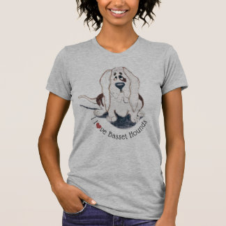 I love basset hounds Women's Crew Neck T-Shirt
