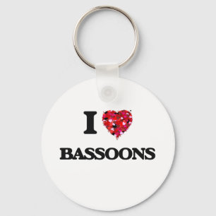 I Love Bassoons Key Ring