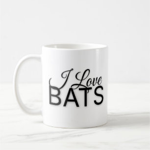 I Love BATS coffee mug
