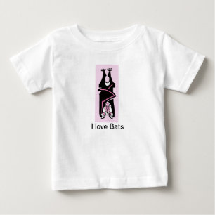 I love Bats- Endangered Wildlife - Baby T-Shirt