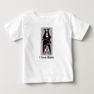 I love Bats- Endangered Wildlife - Baby T-Shirt