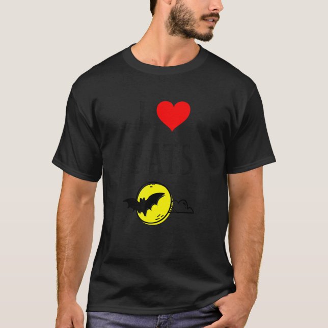 I Love Bats I Heart Bats Vampire Bat lover Chiropt T-Shirt (Front)