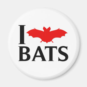 I Love Bats Magnet