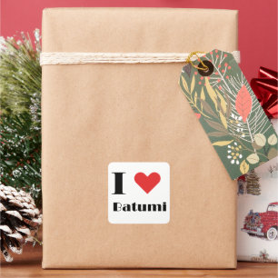 I love Batumi Square Sticker