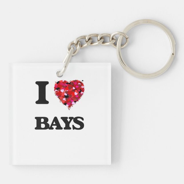 I Love Bays Key Ring (Back)