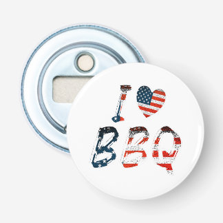 I Love BBQ, American Patriotic Bottle Opener
