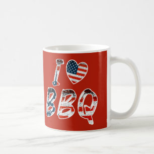 I love BBQ, American patriotic Coffee Mug