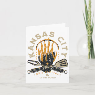 I Love Bbq Apparel And Tees Uni-adult Kansas City Card
