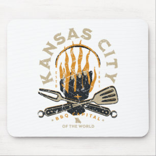I Love Bbq Apparel And Tees Uni-adult Kansas City  Mouse Pad
