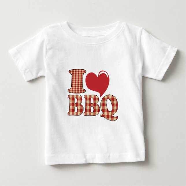 I Love BBQ Baby T-Shirt (Front)