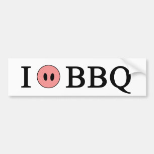 I Love BBQ Bumper Sticker