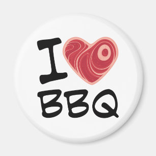 I Love BBQ Magnet